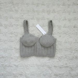 Jonathan Simkhai x Elexiay crochet bustier top NWT